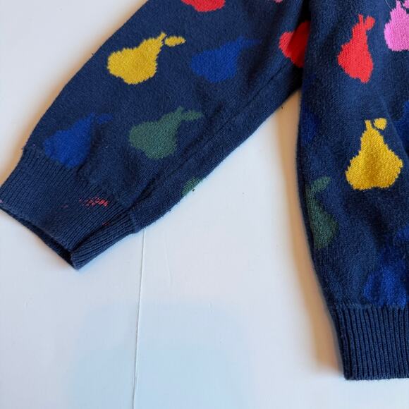 Hanna Andersson Navy Pears Organic Cotton Cardigan 90cm 3T - Picture 9 of 10